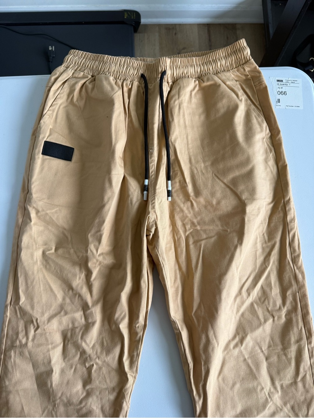 Men's Tan Casual Drawstring Pants